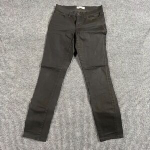 Blue Spice Jeans Womens 10 Black Skinny Distressed Floral Embroidered 27x27 Cute